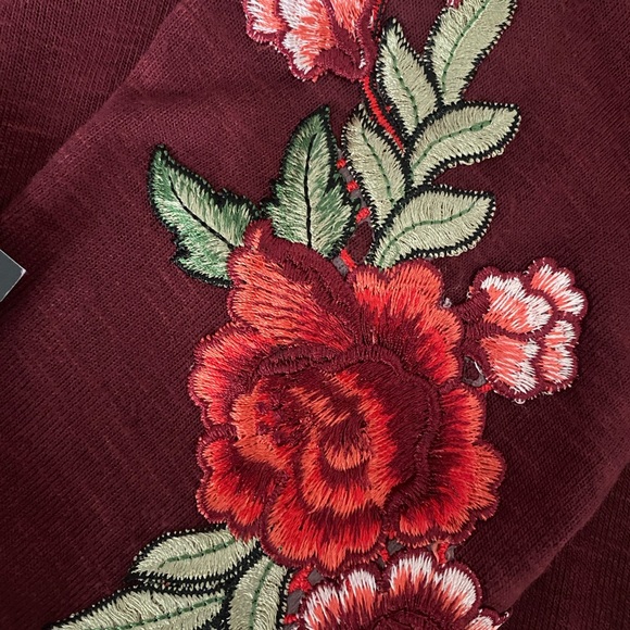 I.N. Studio Maroon Top with Gold Necklace - Picture 8 of 12